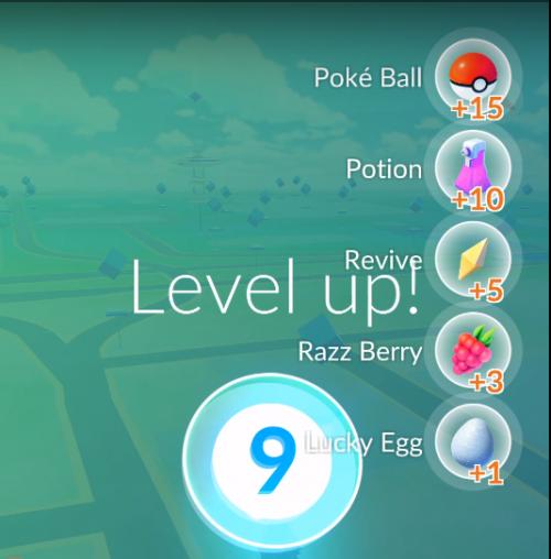 Pokémon GO' Level up Rewards