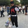 A Team Rocket member cleaned up Tsuruma Park